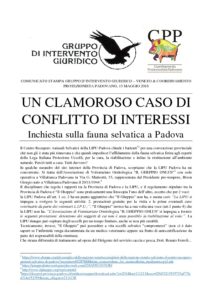 thumbnail of CS GrIG-CPP_13 maggio 2016_Conflitto di interessi Gheppio Villafranca e Polizia Provinciale